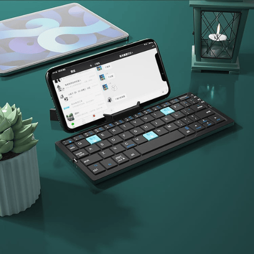 Mini Foldable Bluetooth Keyboard with Magnetic Stand